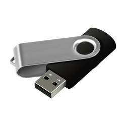 Флеш-память под логотип 16 Гб USB TWISTER 2.0, черный